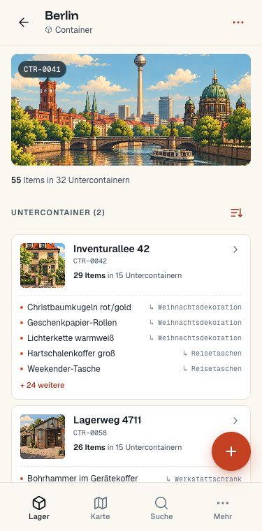Container und Untercontainer im Berlin-Demo-Inventar